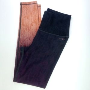 AR-33 Ombre Work Out Leggings Purple to Peach Small